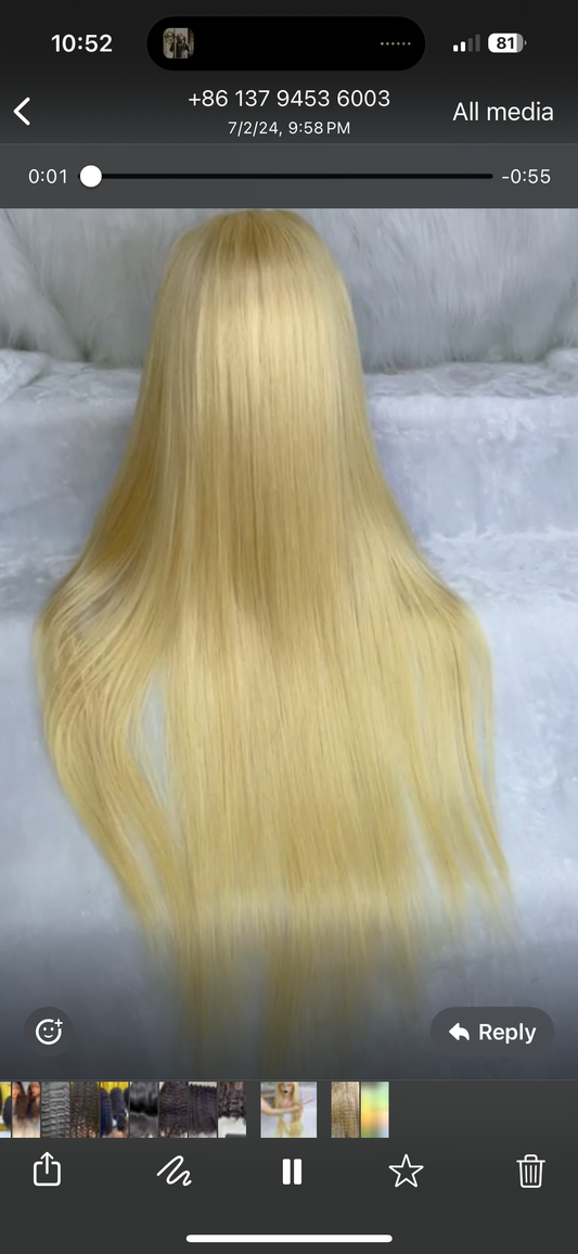 613 13x4 HD frontal wig straight + for install